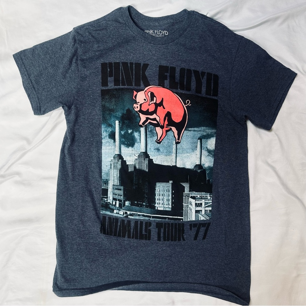 Pink Floyd Heather Gray  77 Animal Tour repro Tee